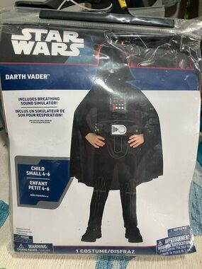 Star Wars Black Darth Vader Child Costume with Cape
